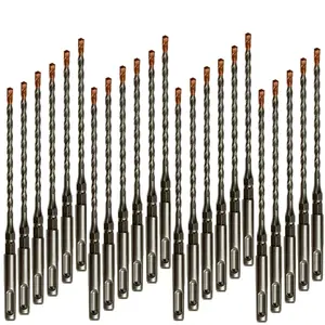 24 count, 3/16" x 7" with 1/4" SDS Plus Hex Rotary Hammer Drill Bits for Concrete Screw, Rotary Drill Bit 3/16, Sds Plus Bits (3/16 x 7,24)