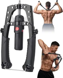 Abahub Twister Arm Exerciser, Enhanced Hydraulic Power Chest Expander with AB Rollers, 22-440LBS Adjustable Resistance Home Gym Equipment, Shoulder Muscle Trainer for Arm, Chest & Core Workout