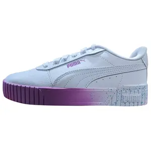 Youth Puma Carina 2.0 Fade Speckle White-White-Muave Pop (394571 01) (GS)