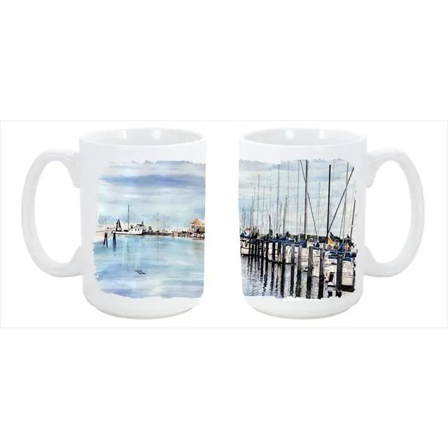 The Warf Dishwasher Safe Microwavable Ceramic Coffee Mug 15 oz.