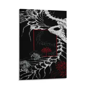 Tokyo Ghoul Anime Canvas Wall Art, Dark Manga Poster Print for Bedroom Living Room Dorm Decor