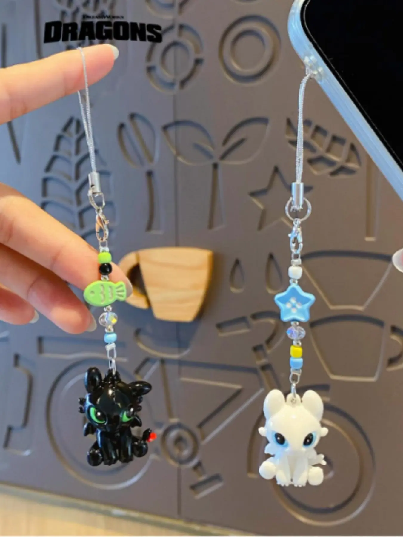 Official How to Train Your Dragon Mini Bead Snap Charms  Cute Cartoon Couple Beaded Keychain, Creative Gift for Valentine's Day Cool Keychains Keychain Pendant Keychain For Bags Matching Keychain Set