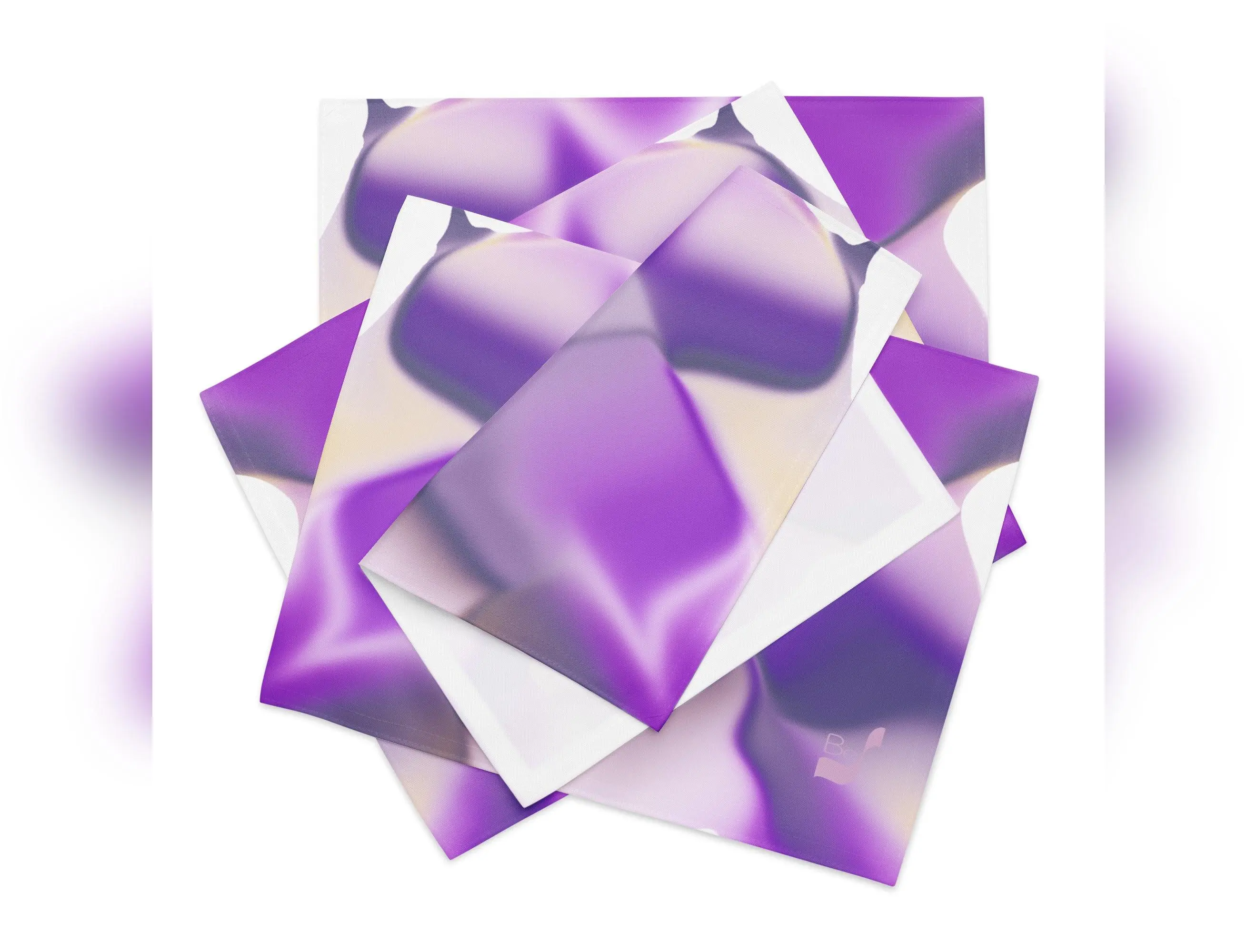 Ribbons Purple BeSculpt Placemat Set of 4