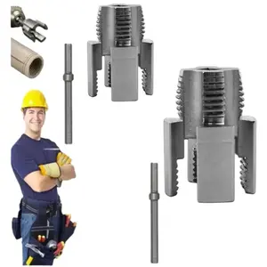 2PCS PVC Pipe Threader Kit - Dual-Function Internal & External Pipe Threading Tool for 1/2"& 3/4" PVC/Plastic Pipes