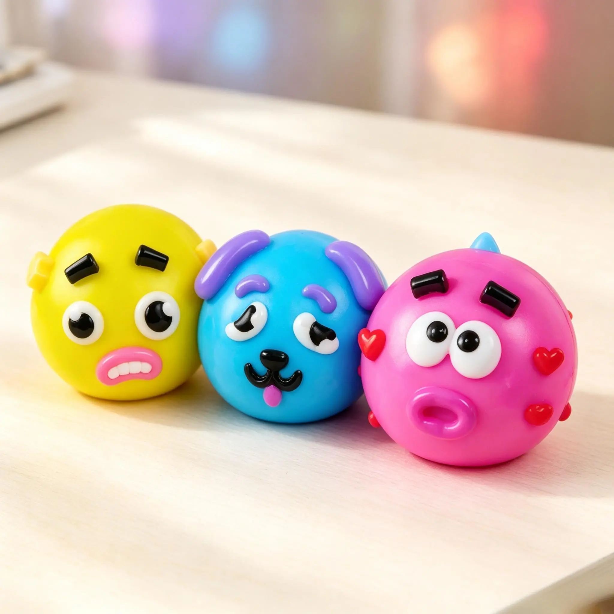 sCute Dog Face Swap Squishy Stress Relief Ball, Soft TPR Slow Rebound Puppy Squeeze Fidget Toy, Portable Sensory Vent Squishies for Office Classroom, Creative Pocket Decompression Gift for Kids Teens Adults Daily Mood Calm big dumpling