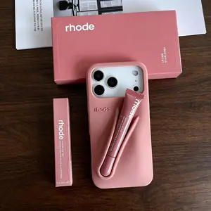 Rhode Soft Silicone Shockproof Phone Case, with Lip Balm Holder, Stylish Design, Full Camera Protection | Convenient | High Quality | Lightweight for Women | Shockproof Design | Scratch Resistant | Fashionable Accessory | Cute | Aesthetic Phone Case