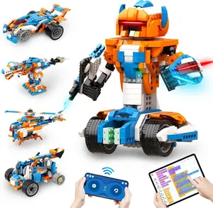 Apitor Robot X robot building kit, 12-in-1 programmable APP remote control car, STEM robot coding kit, taking into account the fun of building and programming thinking to cultivate educational birthday gifts for boys and girls aged 8-15