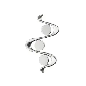 Silver Plated Mondern Blank Pendant Base, Blank Bezel Pendant Tray for Cabochon Setting, Fused Glass, Jewelry Making DIY Finding