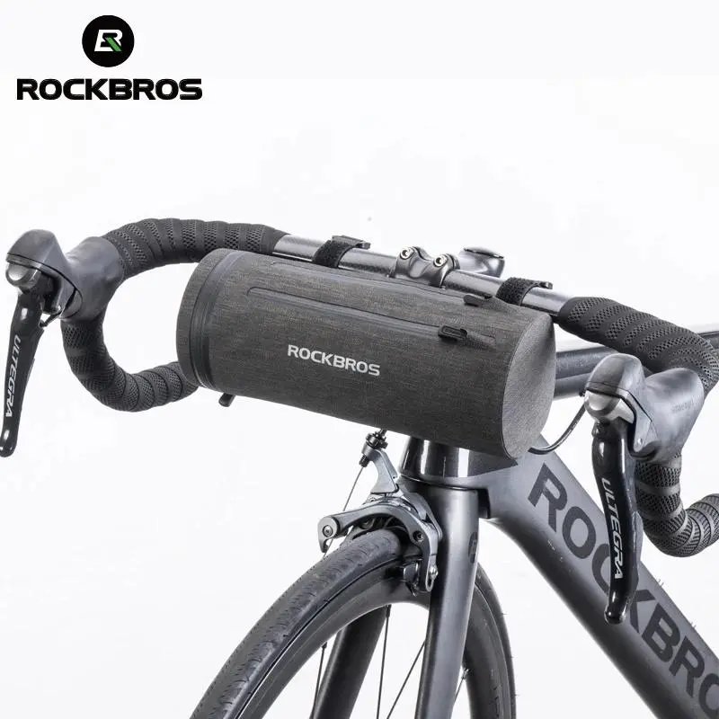 ROCKBROS Bike Handlebar Bag Front Frame Bag Bike Basket Storage Bag Bicycle Top Tube Bag Lightweight with Shoulder Straps for Road Mountain Bike Cycling Travel