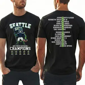 Seattle Football NFC West Champs Shirt 2 Sided, Seattle Football Fan Gift, Game Day