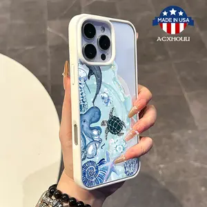 Chic Magnetic Case for iPhone11/12/13/14/15/16/promax Literary Art Decoration MagSafe Ready, Anti-Slip, Ultra Thin | Aesthetic Touch for Daily Use