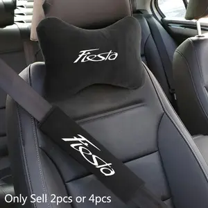 Car Seat Headrest Rest Neck Pillow Cushion Seat Belt Shoulder Pad For Ford Fiesta mk7 mk8 mk5 mk4 mk6 1995-2011 2012 2013-2021 Auto Interior Accessories