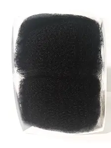 Afro Kinky Bulk Hair 100% Real Human Hair For Twist Braiding Or Dreadlocks Hair Extension 10-18 Inches Natural Black Color 50g/Pack Dye & Bleach Friendly Unisex for Men & Women Afro Kinky Texture
