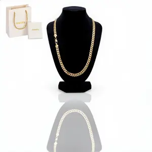 Cuban Link Necklace, Solid Gold Beveled Cuban Link Necklace, 7.5–24 inches (6–10 mm), Unisex