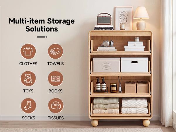 Giratree Modern 4 Drawer Dresser for Bedroom, 31" Wide Wooden Dresser Chest of Drawers, Handle Free & Curved Profile Design, Mid Century Closet Clothes Storage Organizer for Living Room Giratree Modern 4 Drawer Dresser for Bedroom, 31" Wide Wooden Dresser Chest of Drawers, Handle Free & Curved Profile Design, Mid Century Closet Clothes Storage Organizer for Living Room