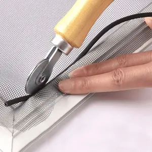 1pc Upgrade Your Home with a Durable Wooden Handle and Steel Wheel Rolling Tool for Installing Double Windows