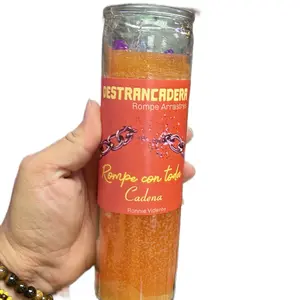 Destrancadera Candle - Rompe con Todo Cadena by Ronnie Videntes - Orange Color and Chain Design