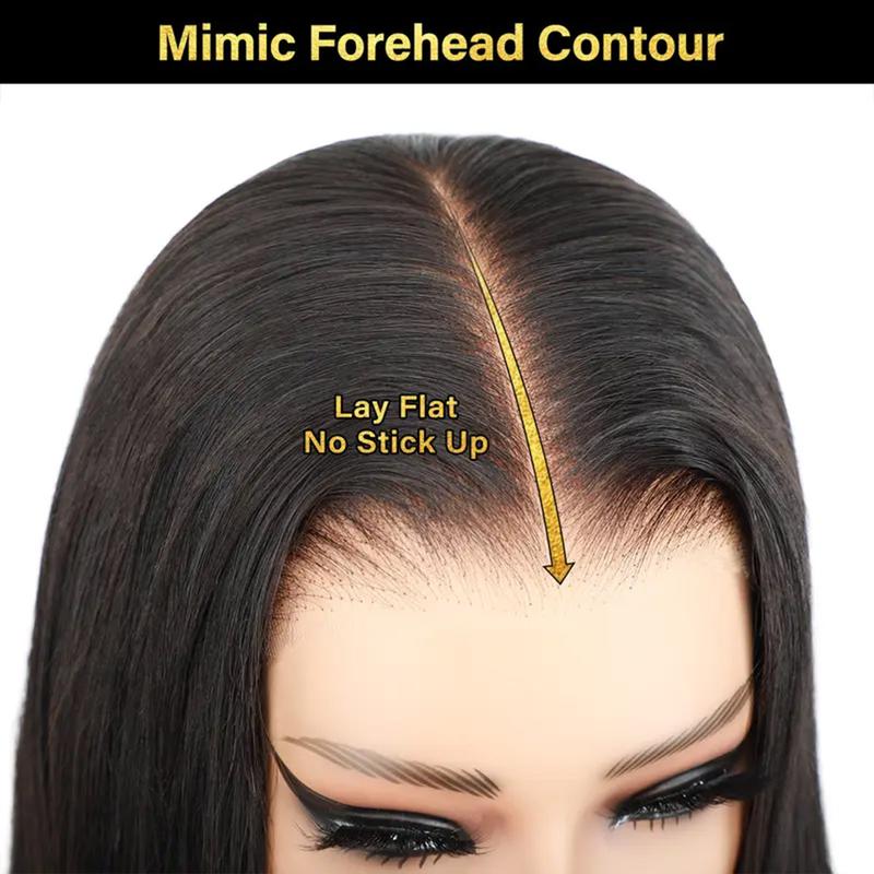 OQ HAIR Burgundy 99J Color Layered Straight Glueless Wig With Side Part Swept Bangs 220% Density 9x6 Pre-Everything Wear Go Wig With Drawstring Pre Colored Human Hair Wigs for Women Beginner Friendly Pre Styled Wigs