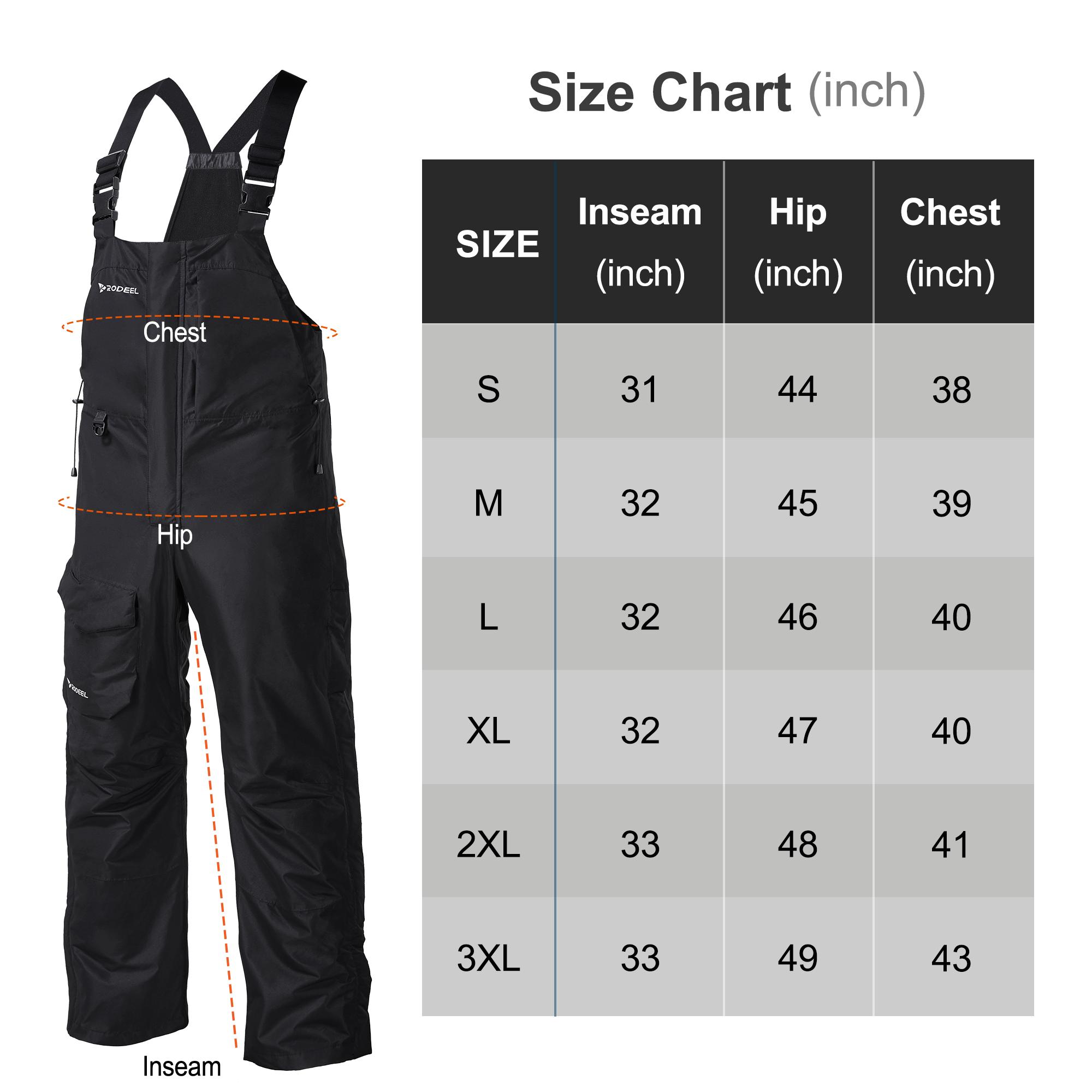 【RODEEL】724 Premium Waterproof Bib Overalls Men Tactical Rainwear with Adjustable Suspenders and Multiple Pockets Relaxed Rain Pants Workwear for Outdoor Sports Fishing Boating Car Washing Construction Landscaping Gardening Menswear, Holiday Gift