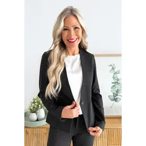 Collarless Fitted Blazer