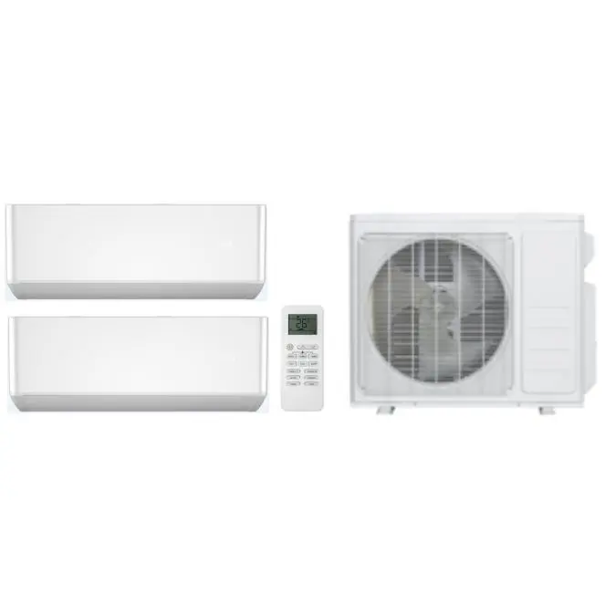 Gaomon 27K BTU Cooling Heat Split System Air Conditioner and Heater, Dual Zone 18,000 BTU Each, SEER2 24, 230V, Sleep Mode, Timer Function, Certified, for Rooms Up to 2250 sq ft, Dual Zones, Mini-Split