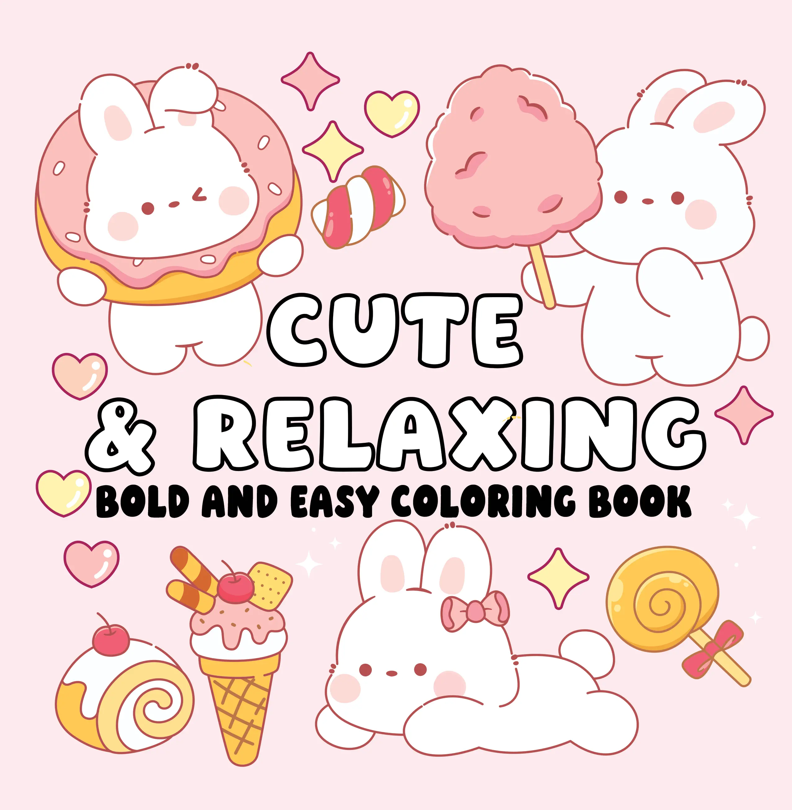 Adult Relaxing Mindful Coloring Book - Bold, Easy-to-Color Lines, Charming Cozy Designs, Bold and Easy Strokes for Escape (Children's Literature & Art Category)