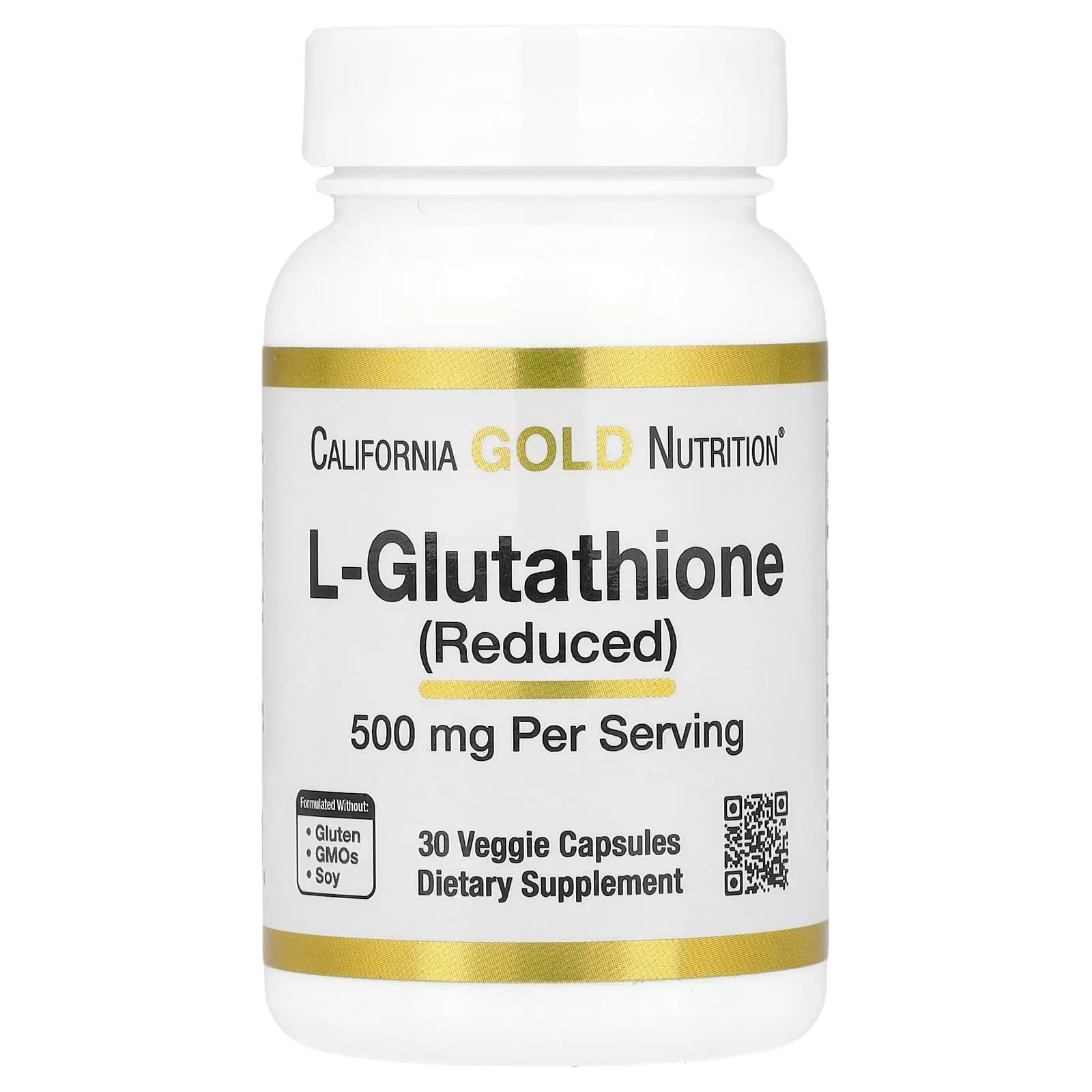 California Gold Nutrition L-Glutathione (Reduced), 500 mg, 30 Veggie Capsules California Gold Nutrition L-Glutathione (Reduced), 500 mg, 30 Veggie Capsules
