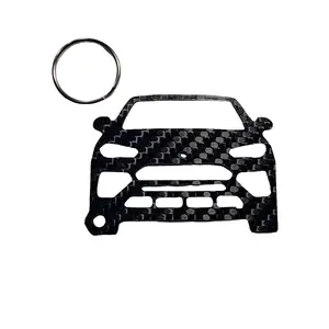 Carbon Fiber keychain for Lamborghini Urus (2018-Present) SUV Inspired Keychain Lanyard  front view Glossy Twill gift