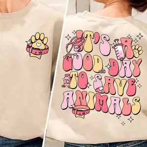 Front And Back Veterinary Technician shirt, Vet Tech Shirt, Vet Tech Gift, Veterinary Technician week, Vet Gift for New Vet Collar Cotton