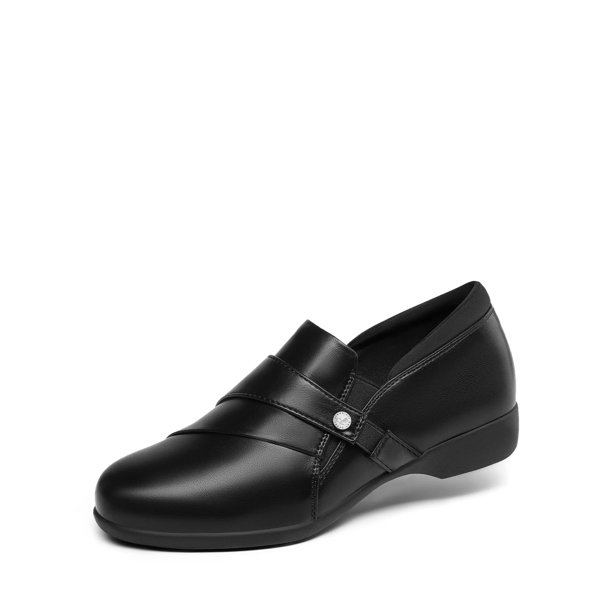 DREAM PAIRS Women's Faux Leather Flat Loafer Shoes, Slip-On Footwear with Arch Support for Business Casual Work Office, Dressy & Comfortable, Shoe