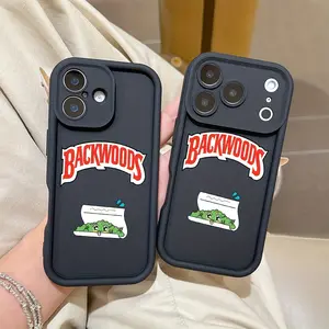 Phone Case: Funny Case with Backwoods Logo for iPhone 17 16 15 14 13 12 11 PRO MAX PLUS mini and 17 AIR 16E XR XS MAX Series, Drop Protection, Soft TPU Back Cover