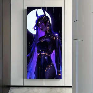 Demon Pattern Diamond Arts Colorful Painting Kit without Frame, DIY 5D Diamond Arts Crafts Kit, Diamond Painting Kits, Wall Art Decorations for Home Living Room Bedroom