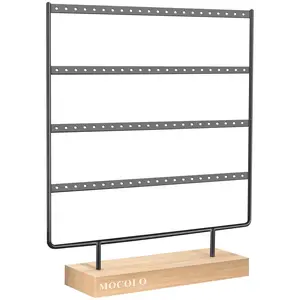 MOCOLO Metal Earring Holder Stand Earring Organizer Display for Hanging Earrings dresser large capacity gift for mom 88 Holes for Earrings Elegant Design Suits Any Room Decor wing stands