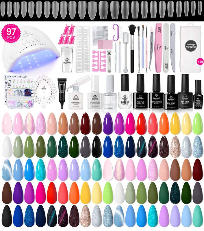Beetles 25Colors+ Gel Nail Polish Starter Kit【UV Light&Top Base Gel&Diamond Decorations&Stickers&Manicure Tools】DIY Nails Art Gift salon nails at home #SpringTok Cutics   #cozyvibes #effortlessbeauty Cosmetic
