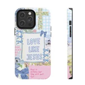 Love Like Jesus Coquette Bow iPhone Case, Floral Bible Verse God Christ, Boho Christian Phone Case for iPhone 17 ProMax,Samsung s24 ultra and  16, 15, 14, 13, 12, 11 Pro Max, X, XR, XS Max, 8, And 7 Plus,screen protector Compatible with Samsung Galaxy S25