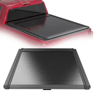 Retractable Hard Tonneau Cover, 5.5 FT Heavy Duty Automatic Retractable Truck Bed Cover Compatible with Chevrolet Silverado 1500 & GMC Sierra 1500 2019-2025, with Mechanical Lock & T-Slot