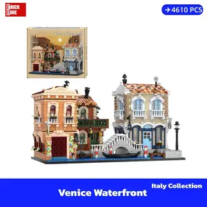 [BrickLORE](SHIP FREE)Venice Waterfront Modular Buildings With GIFT Box 4610 Pieces Italy Collection