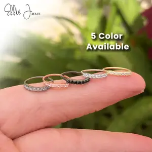 8mm Cartilage Hoop – Silver Plated Piercing Jewelry for Women, Helix & Tragus Earring