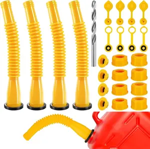 Gas Can Spout Replacement Kit, 4 Kit Gas Can Flexible Nozzle Replacement Suitable for Most 1/2/5/10 Gal Oil Cans