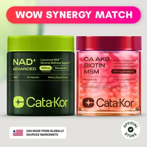 Cata-Kor NAD+ & Skin, Hair, Nails Bundle - Supplement for Beauty & Energy