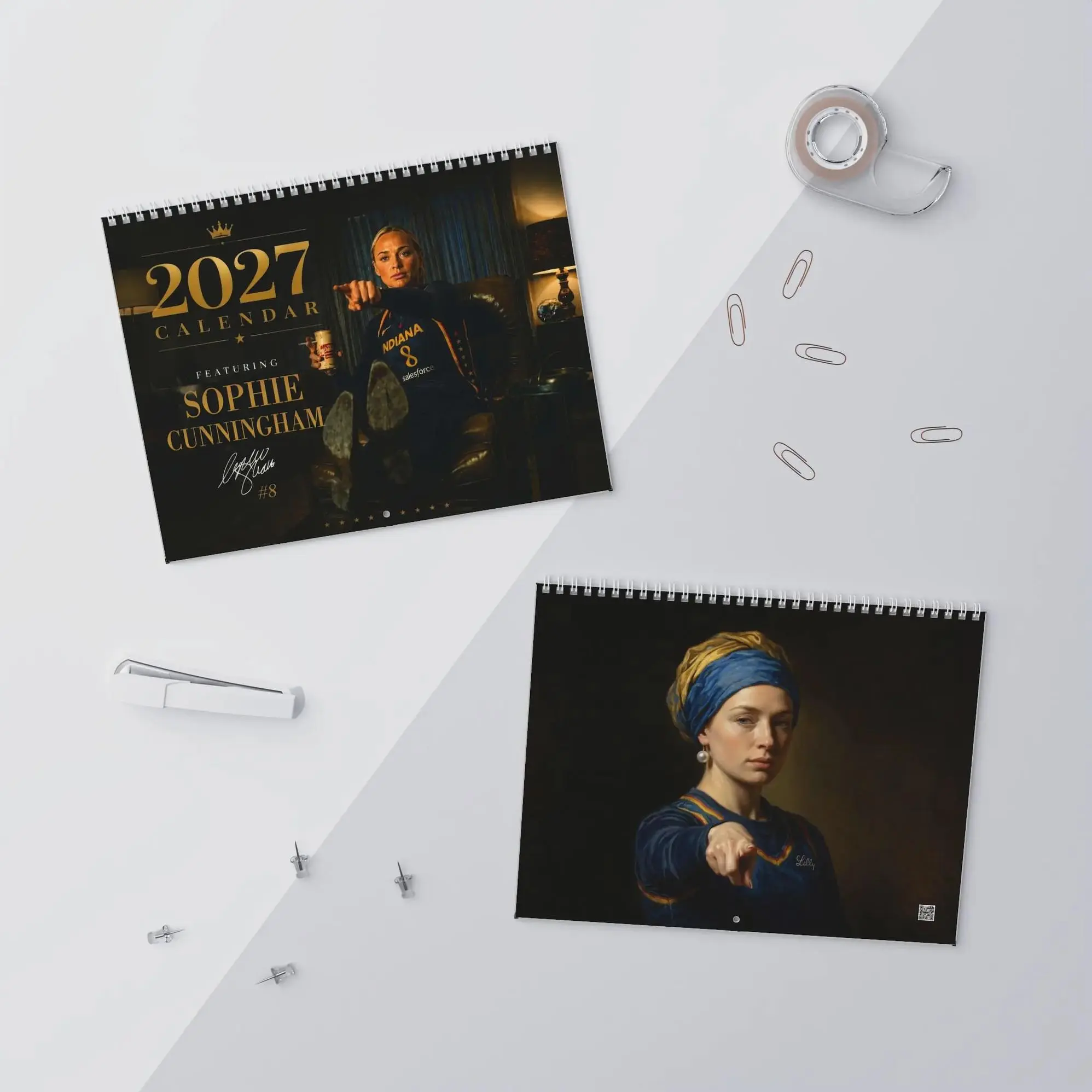 Sophie Calendar 2027 – Vertical Monthly Calendar, Premium 250gsm Paper, Minimali