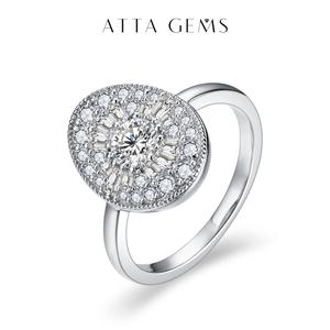 D/VVS1 Round Shape All Synthetic Moissanite Ring for Women Real 925 Sterling Silver Engagement Fine Jewelry Summervibes Gift R111, Engagement Rings, Rings For Women summerwins