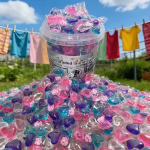 5D Cavity Laundry Pods, 60pcs Bucket & 50pcs Pack, Strong Stain Removal, Long-Lasting Fragrance, Anti-Mite & Antibacterial, Softening Detergent Balls, Wash Ball, Home Goods