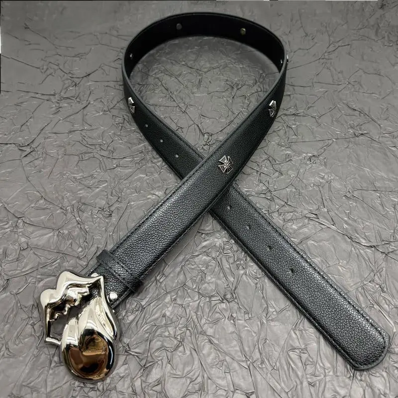 Gothic Heart Buckle Belt for Women, Y2K PU Leather Waist Belt, Punk Grunge Adjustable Fashion Belt, Black White