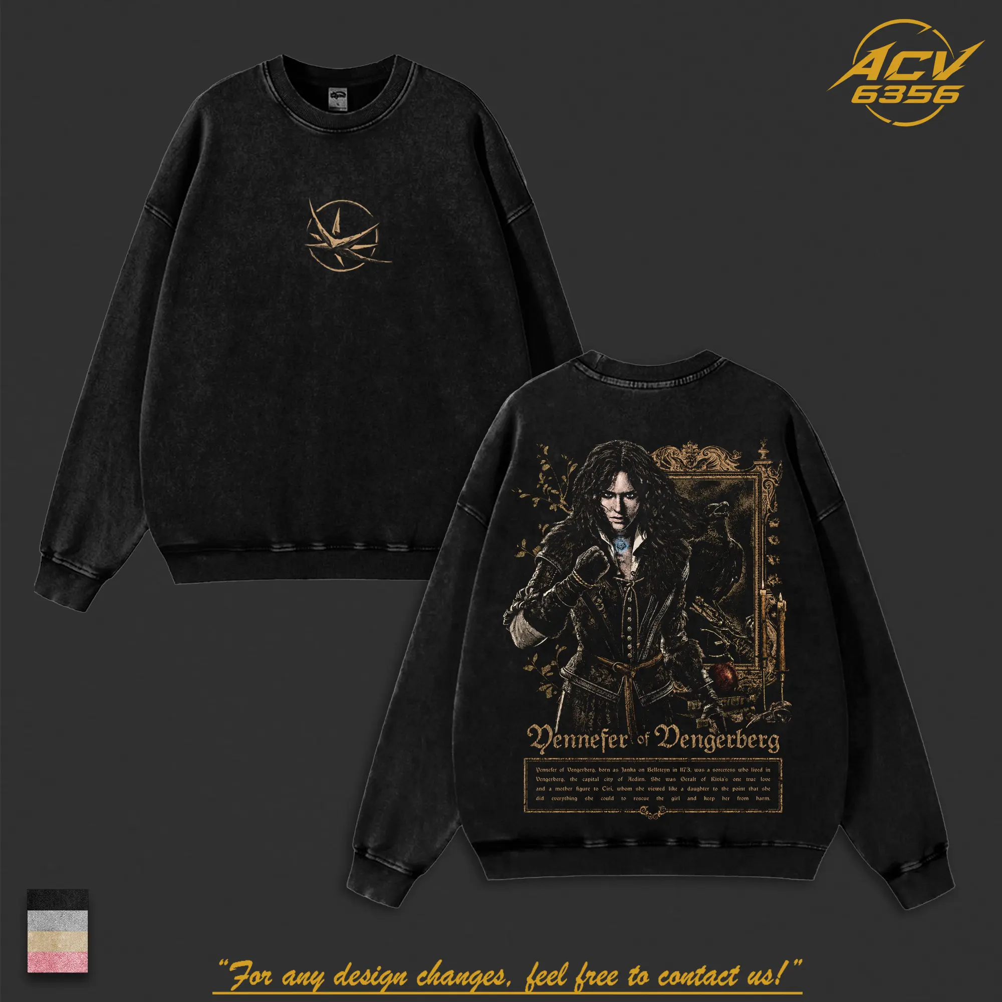 Yennefer of Vengerberg The Witcher Vintage Washed Oversized T-Shirt, Violet Sorceress Graphic Tee, Heavyweight Cotton Dark Fantasy Streetwear, Powerful Mage Fan Merch, Unisex Gift