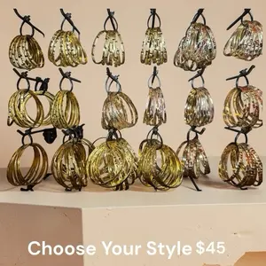 Bangles - Elegant Gold-Tone Metal Bangles with Intricate Swirl Design