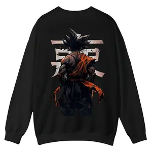 Dragon Ball DBZ Goku Unisex Retro Crewneck Sweatshirt - 80s 90s Anime Funny Graphic Hoodies Casual Cotton