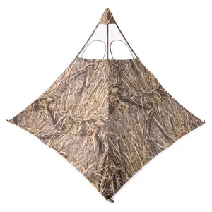 Nukem Hunting Blind in Mossy Oak Habitat with Lightweight Construction One Pole Breakdown and Mobile Design for Hunting
