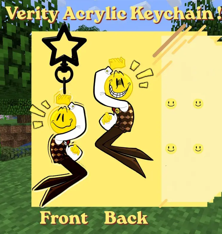 Verity Acrylic Keychain, Verity Minecraft webseries, Gift Kid, Gift Friends