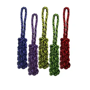 212 MAIN Multipet 16 in. Nuts for Knots Rope Tug Cat Rope Toy with Braided Stick Toys, Assorted, for Interactive Play